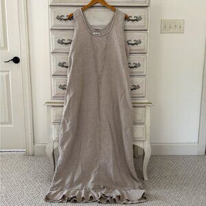 Flax Linen Boho Maxi Dress
